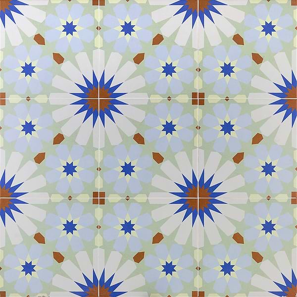 Encaustic Look Porcelain Tile for Backsplash