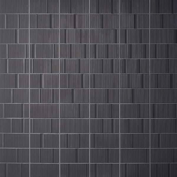 Division Antracite Black 8x16 Fluted 3D Matte Ceramic Wall Tile