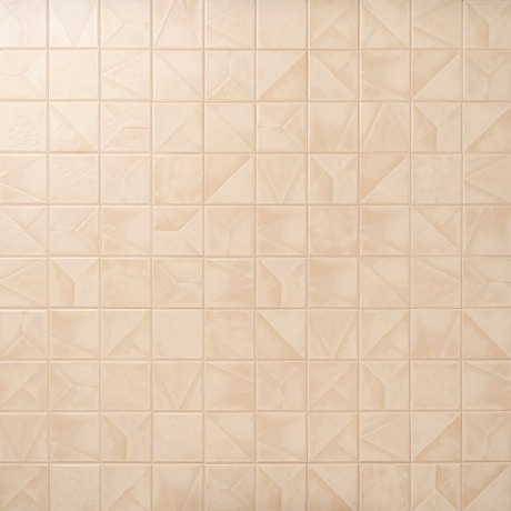Stacy Garcia Valenova Deco Sand Beige 5x5 Textured Matte Ceramic Tile