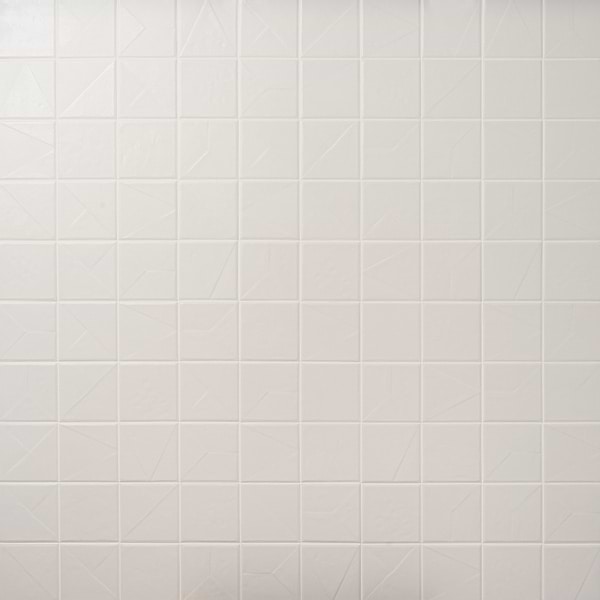 Stacy Garcia Valenova Deco White 5x5 Textured Matte Ceramic Tile