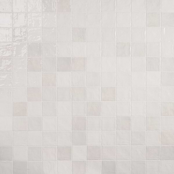 Portmore White 4x4 Glossy Ceramic Tile