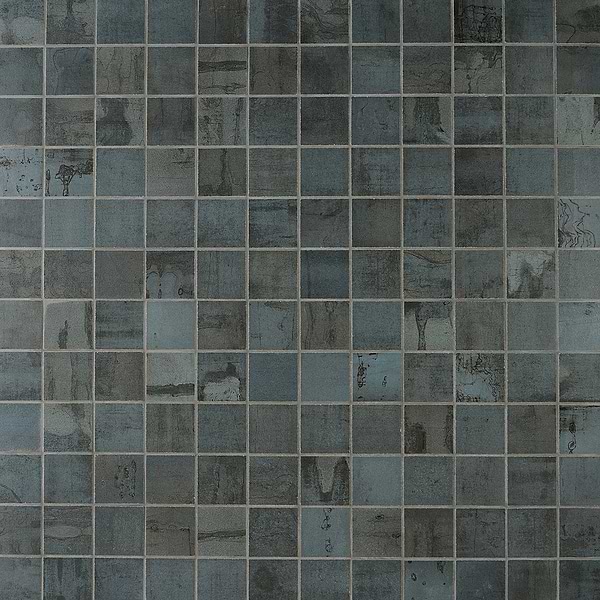 Angela Harris Inspira Oxide Metallic Blue 2x2 Matte Porcelain Mosaic Tile