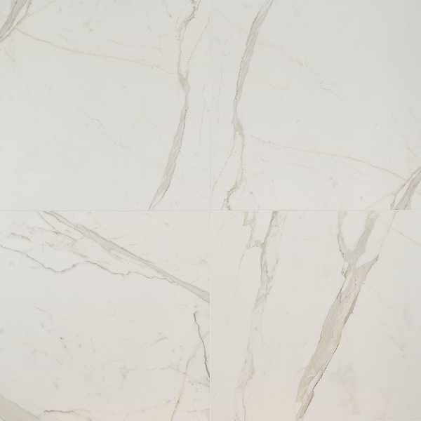 Versilia Calacatta Oro White Matte 24X24 Porcelain in White with Gray and Gold Veining, View 10, open zoomed image