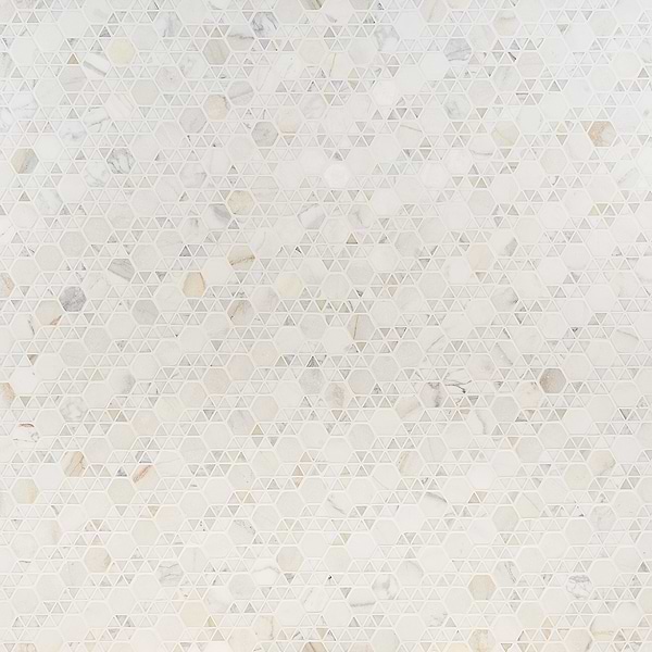 Aspekt Hex Matte Calacatta Mosaic