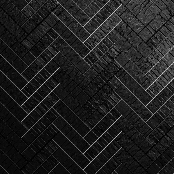 Rework Leather Black 3x12 Matte Porcelain Tile