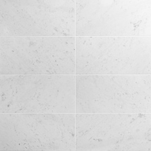 Bianco Carrara Premium "C" 12x24 Honed Marble Tile