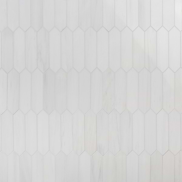Bianco Dolomite White 3x12 Picket Premium Polished Marble Tile