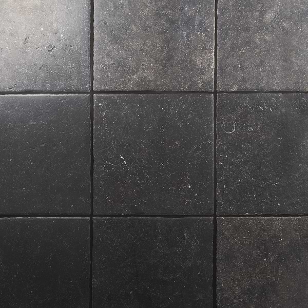Catalina Charcoal Gray 18x18 Chiseled Edge Belgian Bluestone Limestone Tile