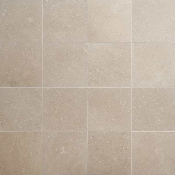 Avanti Crema Marfil Beige 12x12 Tumbled Marble Tile