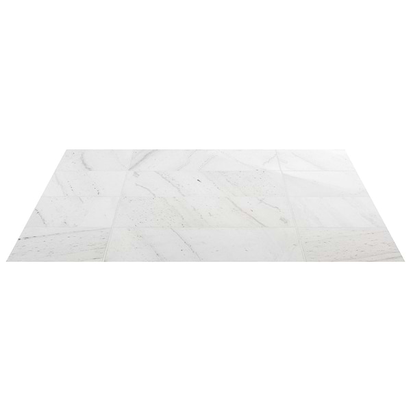 Alaska White 12x24" Polished Marble Tile