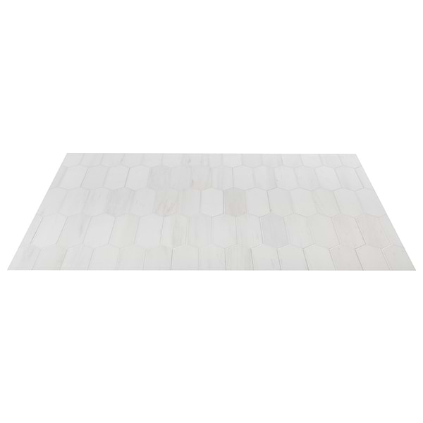 Bianco Dolomite White 3x12 Picket Premium Honed Marble Tile
