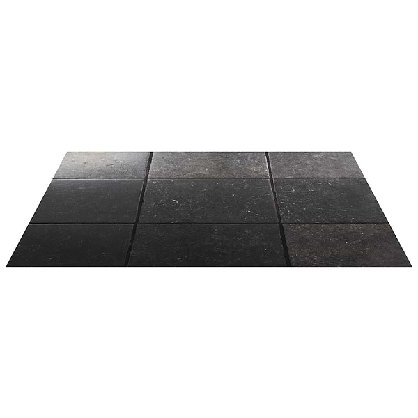 Catalina Charcoal Gray 18x18 Chiseled Edge Belgian Bluestone Limestone Tile