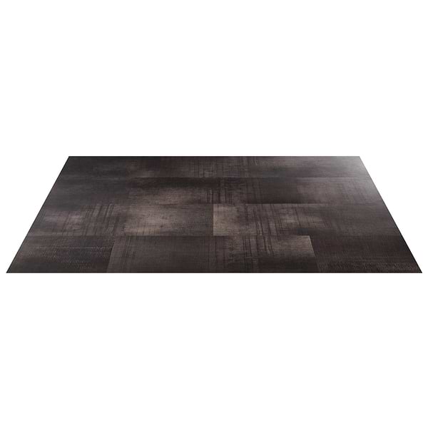Ristretto LVT Charcoal Black 12x24 Fabric Look Glue Down Luxury Vinyl Tile 
