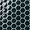 Nabi Hexagon Midnight Blue Green 3" Crackled Glossy Glass Mosaic Tile