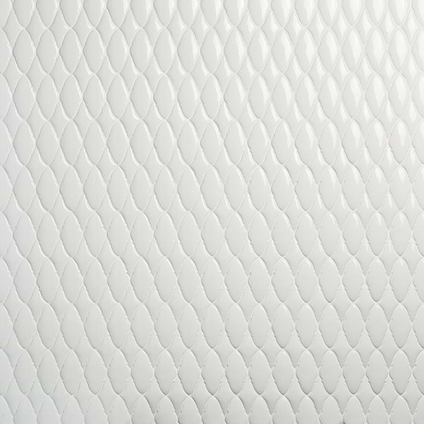 Nabi Valor Glacier White 2x4 Crackled Glossy Glass Mosaic Tile