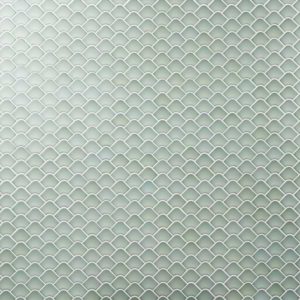 Suki Green 2x3 Fishscale Matte Glass Mosaic Tile