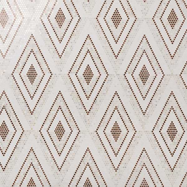 Uma Terra Golden Beige and White Polished Marble Micro Mosaic Tile