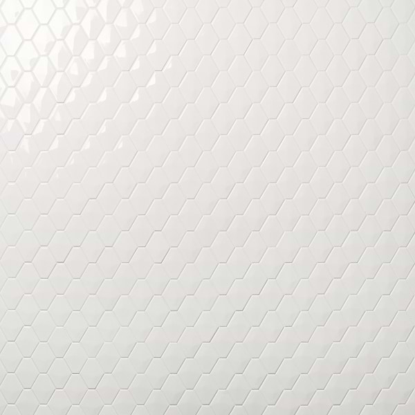 Brookline Diamond Cloud White 3x4 Glossy Ceramic Mosaic Tile