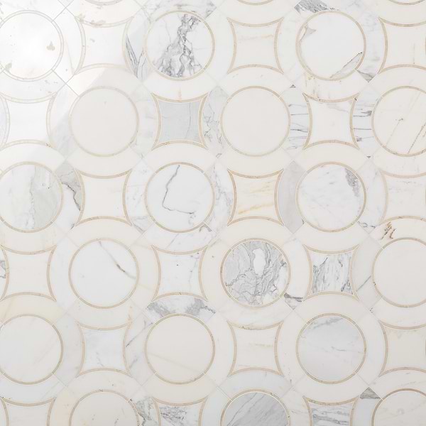 Highland Alpenglow Deux Marble Polished Mosaic Tile