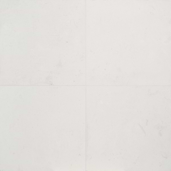 Corinthian White 18x18 Honed Limestone Tile