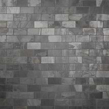 India Black 3x6 Tumbled Slate Tile