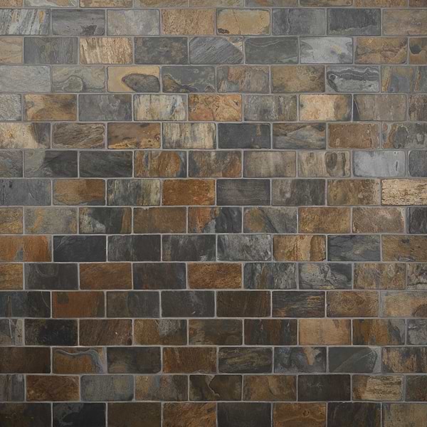 California Gold 3x6 Tumbled Slate Tile
