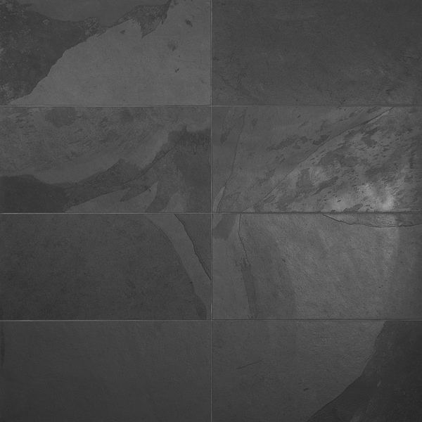 Brazilian Black 12x24 Natural Cleft Slate Tile