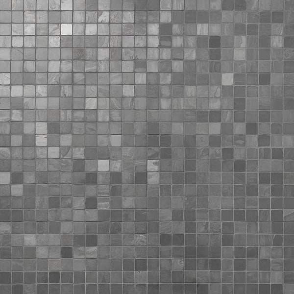 India Black 2x2 Tumbled Slate Mosaic Tile