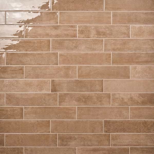 Aquarella Sand Brown 4x16 Glossy Ceramic Tile