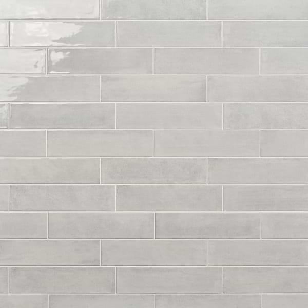 Aquarella Snow White 4x16 Glossy Ceramic Tile