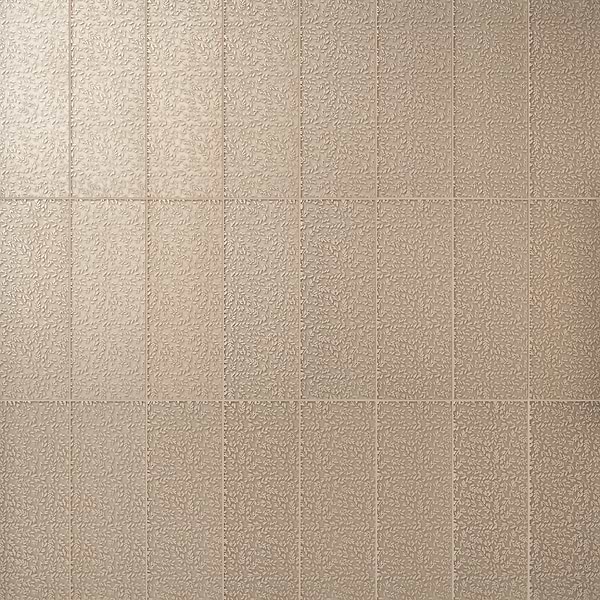 Sonya Flowers Bronze 6x16 Frosted Glass Tile