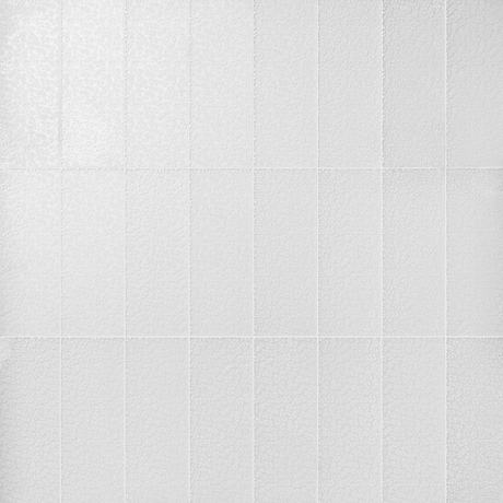 Sonya Flowers Pearl White 6x16 Frosted Glass Tile