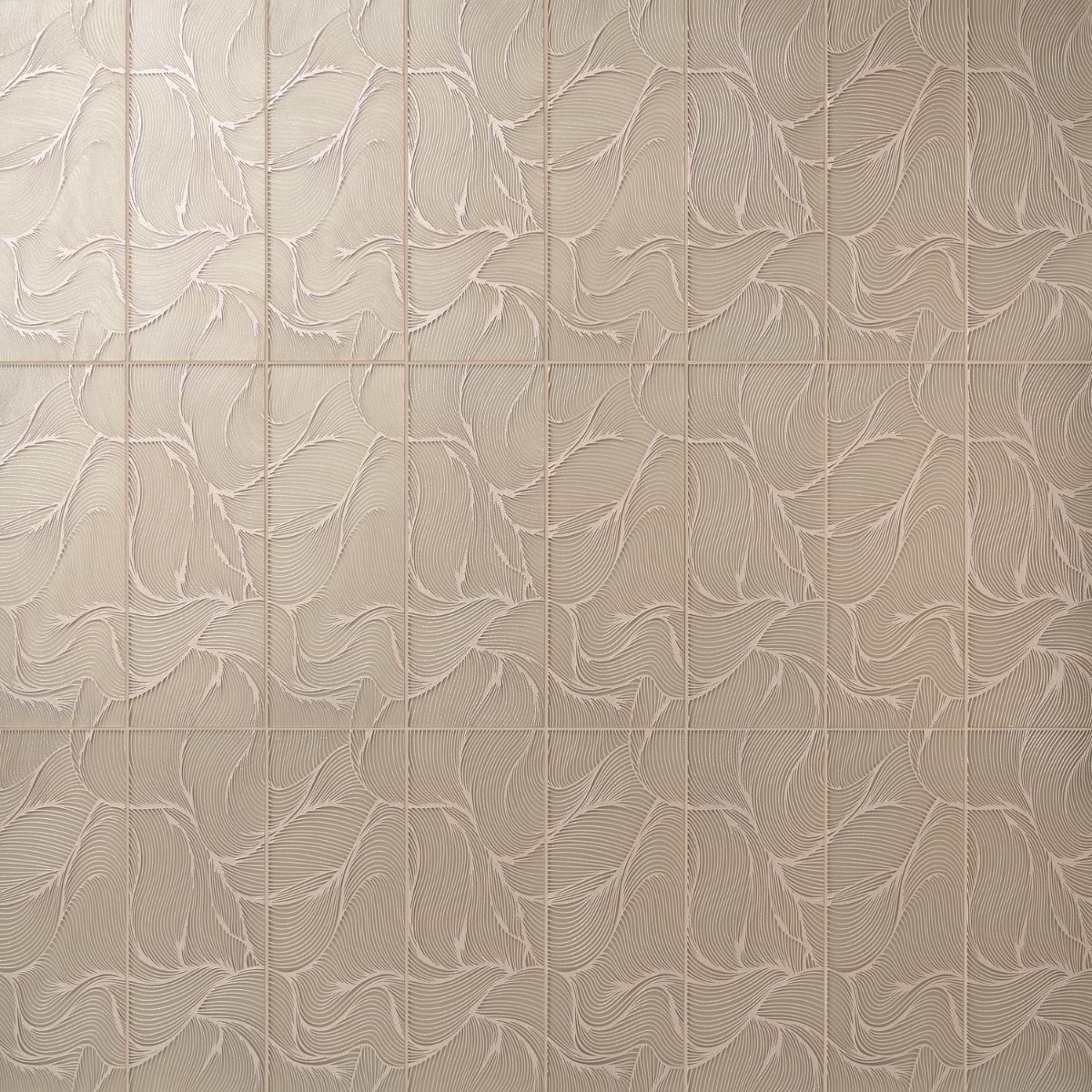 Sonya Waves Bronze 6x16 Frosted Glass Tile