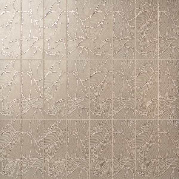 Sonya Waves Bronze 6x16 Frosted Glass Tile