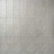 Sonya Waves Sterling Gray and Silver 6x16 Frosted Glass Tile