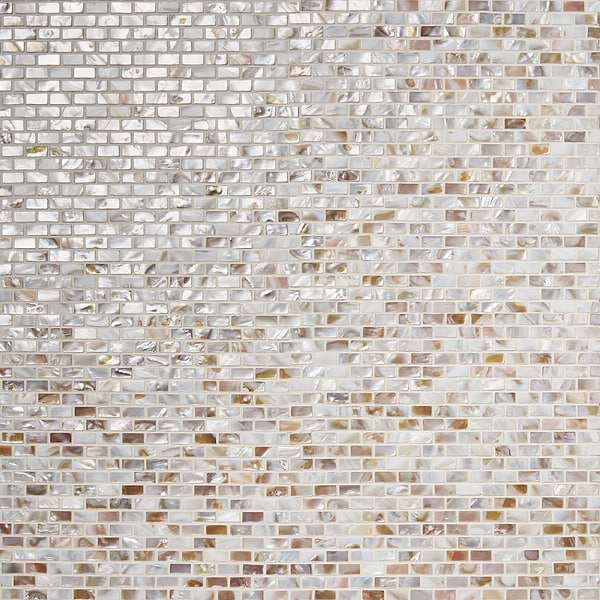 South Seas Pearls 1/2x1 Mini Brick Pattern Polished Mosaic Tile