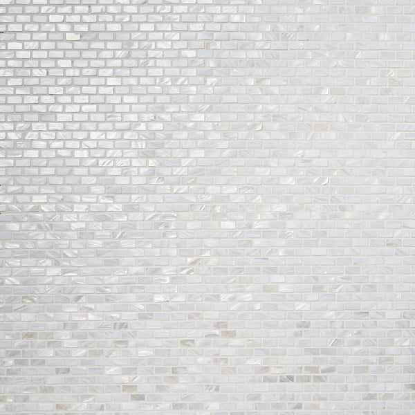 Mother of Pearl Oyster White Pearl 1/2x1 Mini Brick Polished Mosaic Tile
