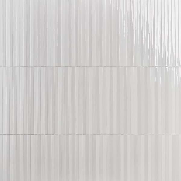 Kanbina Blanco White 5x18 Glossy Ceramic Mosaic Tile
