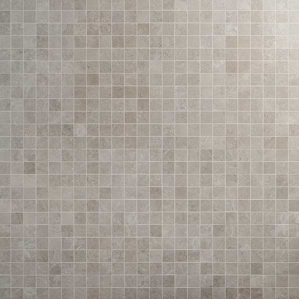 Saint Remy Grigio Gray 3D Textured Veining 2x2 Limestone Look Matte Mosaic Tile