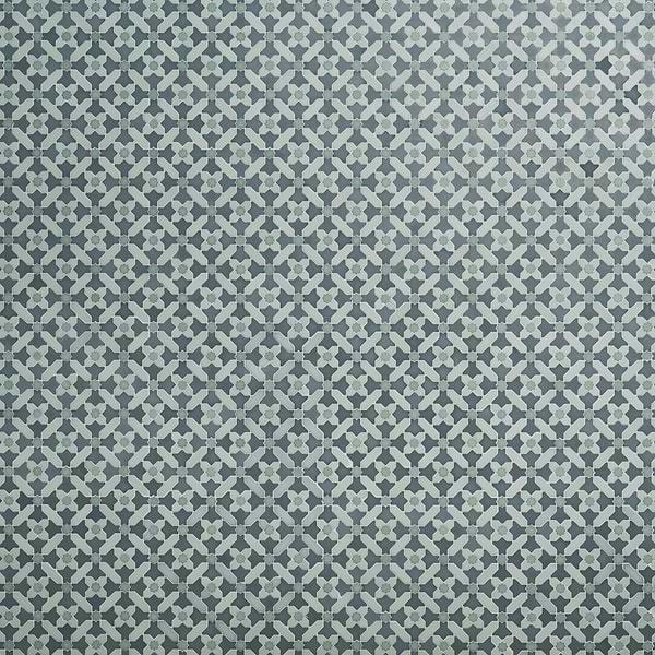 Cantico Safi Ocean Blue Mixed Finish Lava Stone and Cement Mosaic Tile