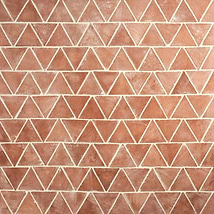 Terra Villa Red 6" Triangle Matte Presealed Genuine Terracotta Tile