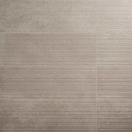Stoneside Cream Beige Deco 12x36 Textured Matte Ceramic Tile