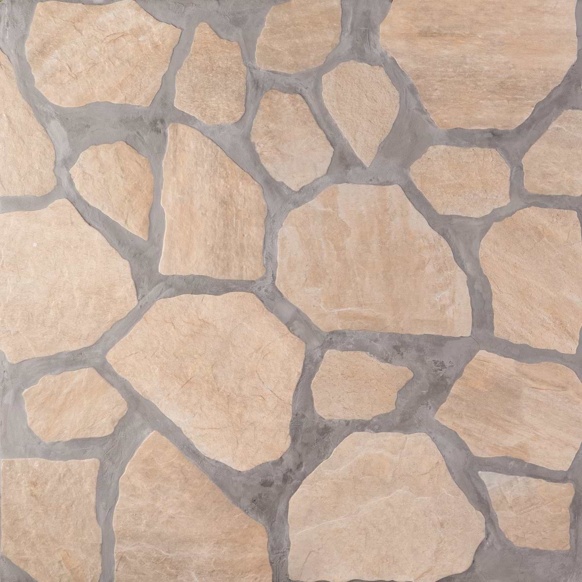 Pathstone Beige Textured Matte Porcelain Flagstone Tile