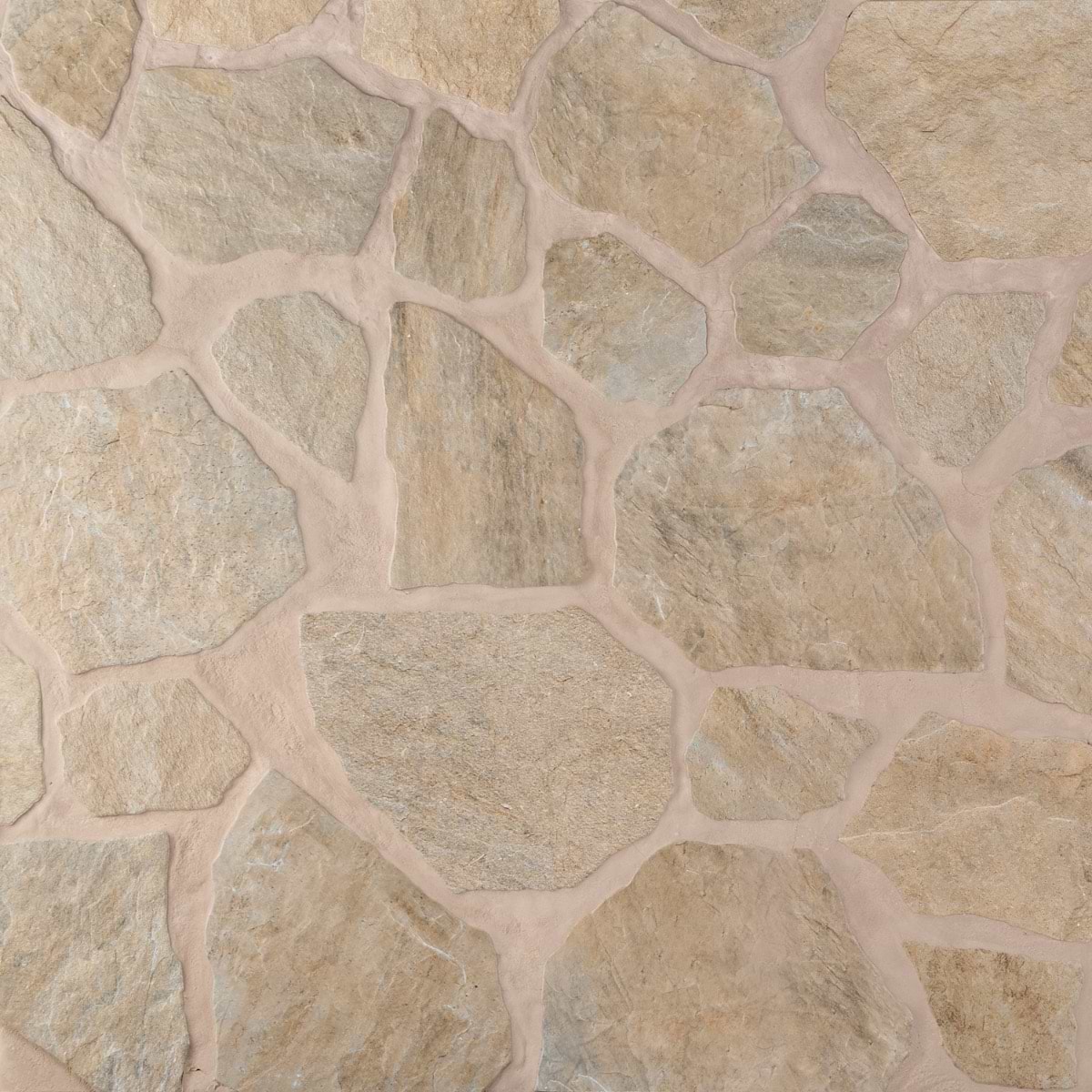 Pathstone Taupe Textured Matte Porcelain Flagstone Tile