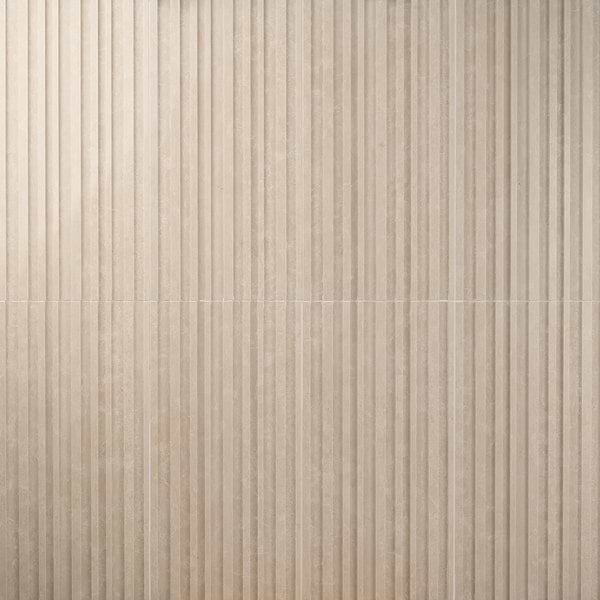 Stonework Barcode Botticino 12x24 3D Polished + Honed Marble Tile
