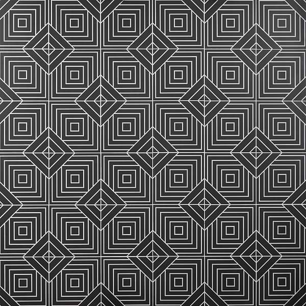 B2W Line Negative 8x8 Matte Porcelain Tile