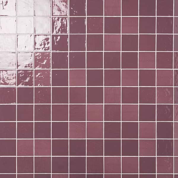 Mulberry Purple 4x4 Zellige Glossy Ceramic Tile