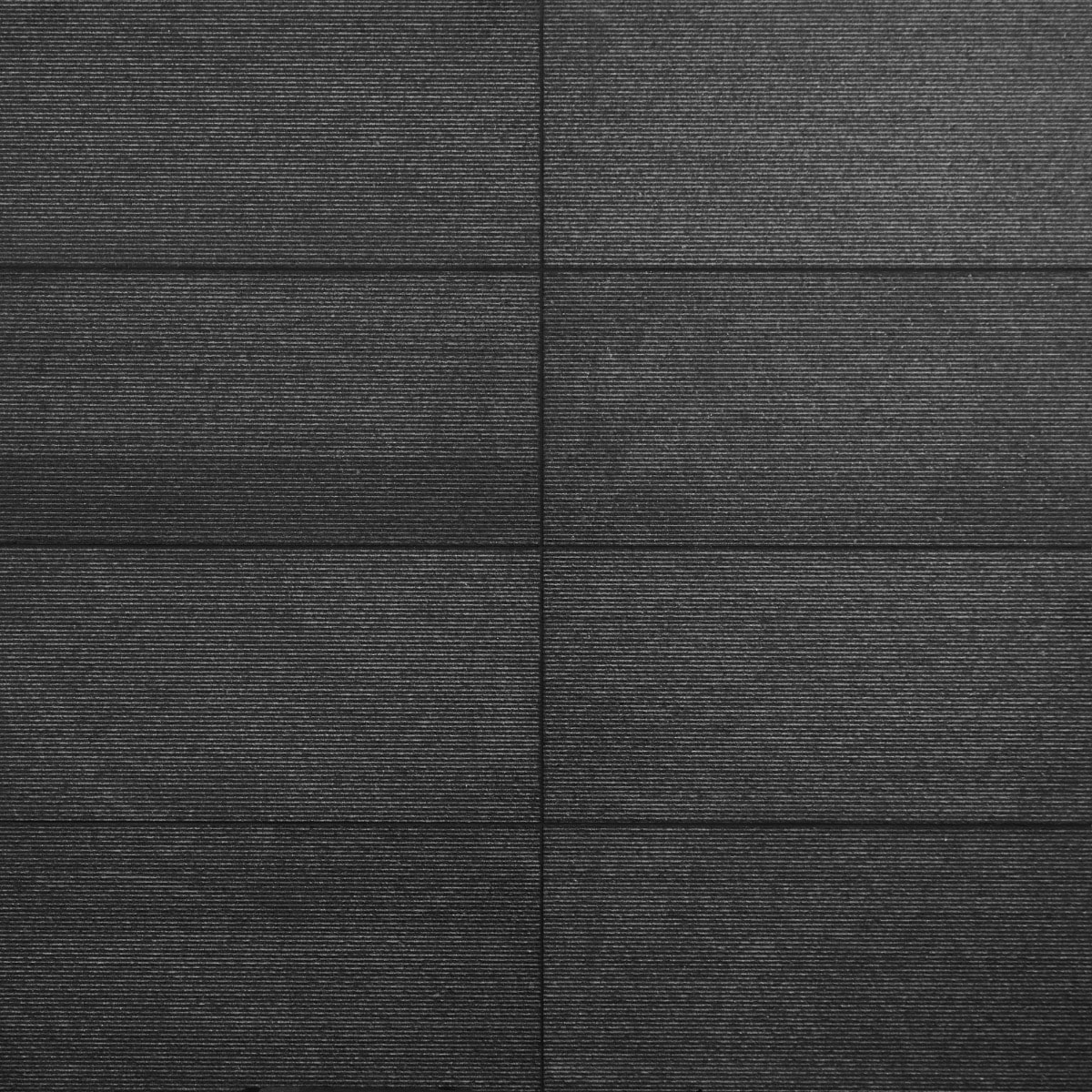 Rakestone Carved Comb Noir Black 12x24 Textured Honed Basalt Stone Tile