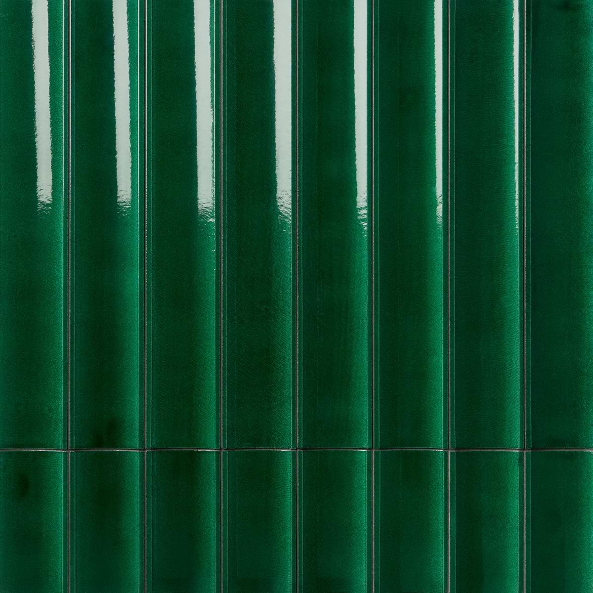 LavaArt 3D Fluted Aegean Green 6x36 Glossy Lava Stone Bar Tile