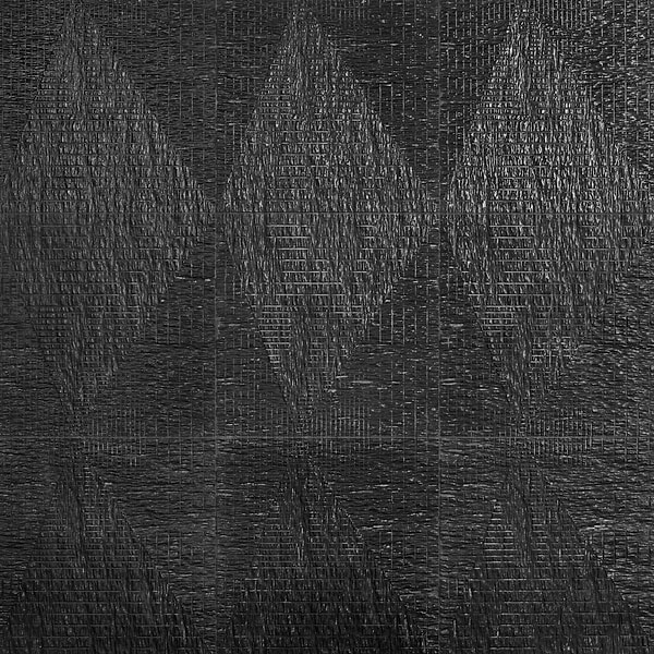 Bansu Carved Black Jade 16x16 Textured Honed Marble Tile